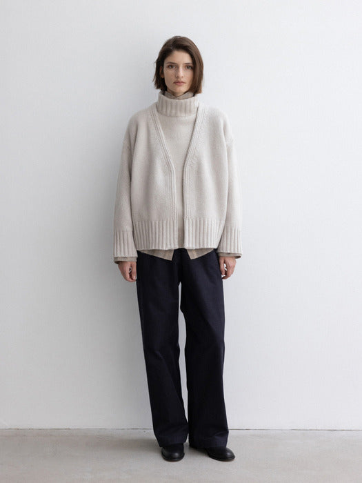 [moia] merino cardigan (ecru)