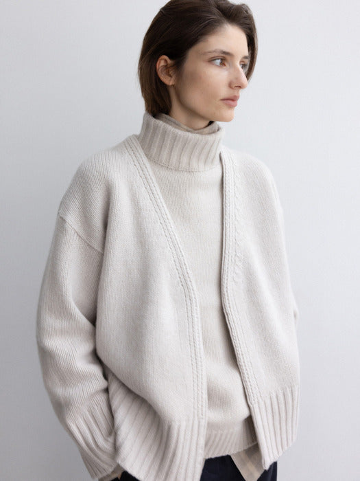 [moia] merino cardigan (ecru)