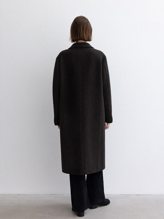 [moia] classic wool coat (brown mix)