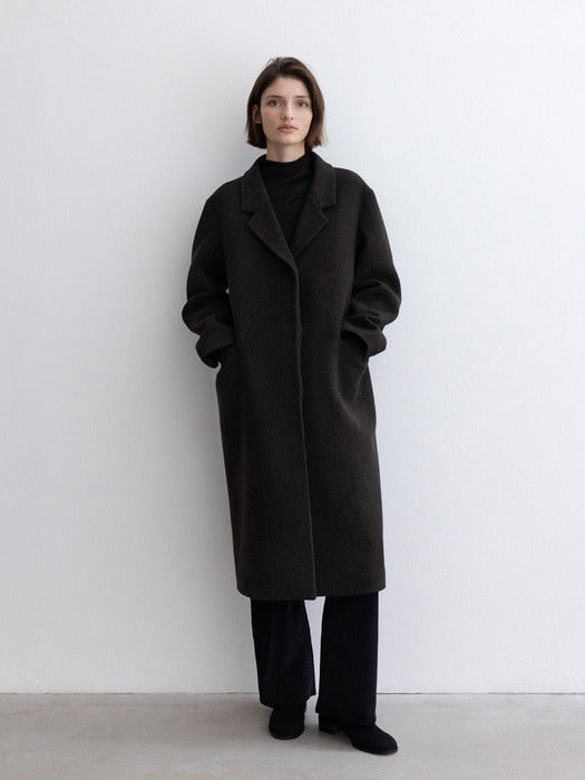 [moia] classic wool coat (brown mix)