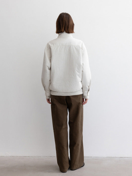 [moia] padded zip-up (ecru)