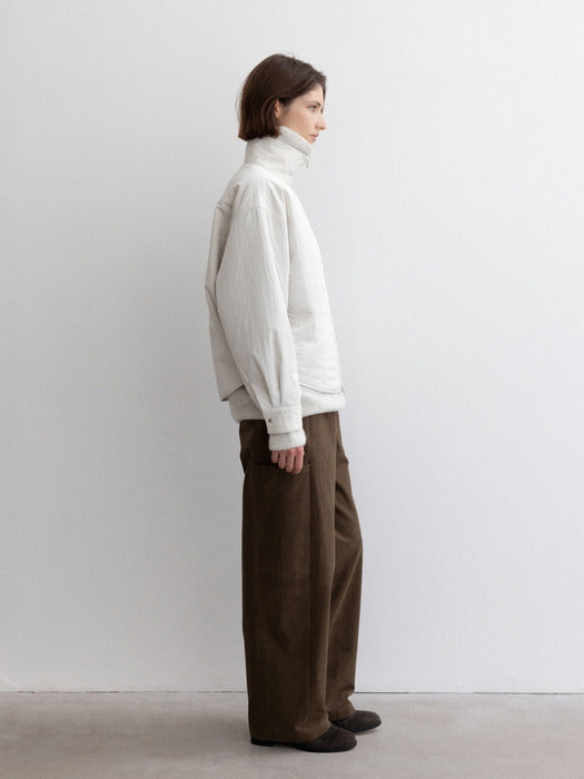 [moia] padded zip-up (ecru)