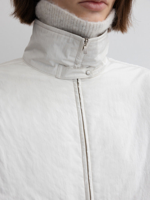 [moia] padded zip-up (ecru)