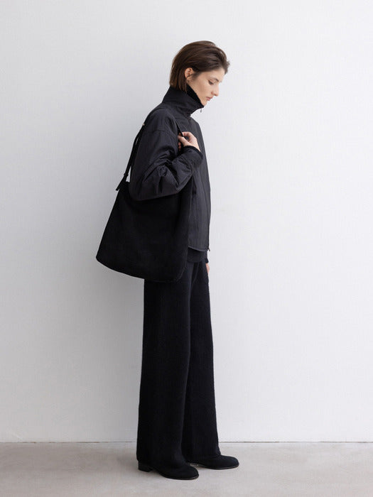 [moia] padded zip-up (black)