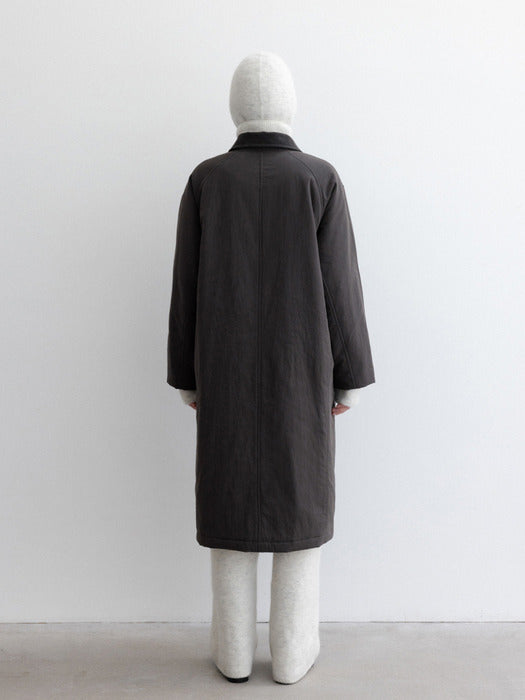 [moia] padded single coat (charcoal)