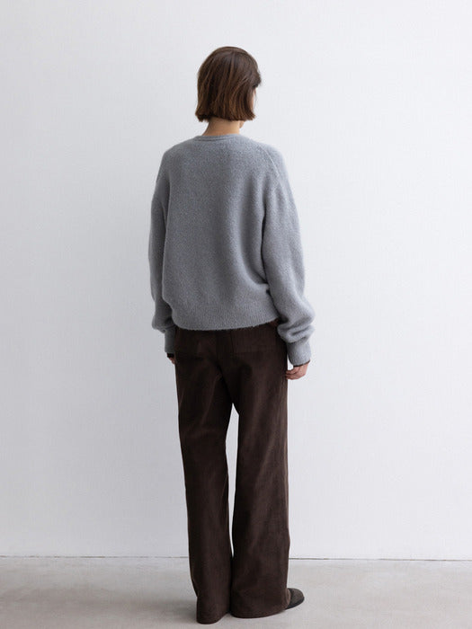 [moia] v-neck mohair knit (baby blue)