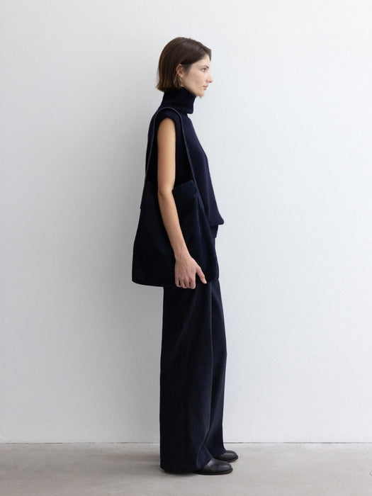 [moia] wool turtle vest (navy)