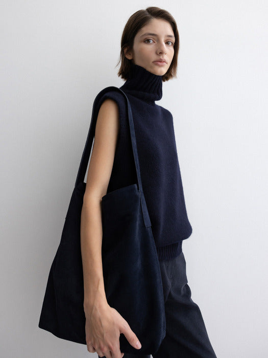 [moia] wool turtle vest (navy)