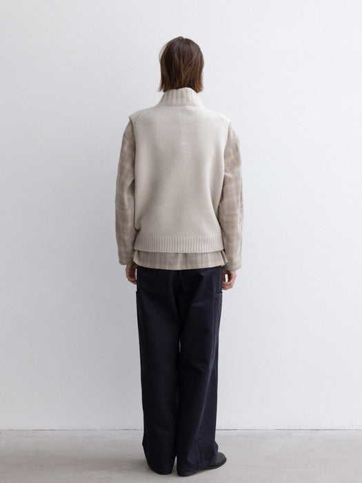 [moia] wool turtle vest (ecru)