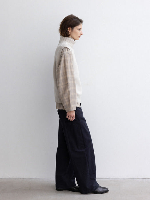 [moia] wool turtle vest (ecru)