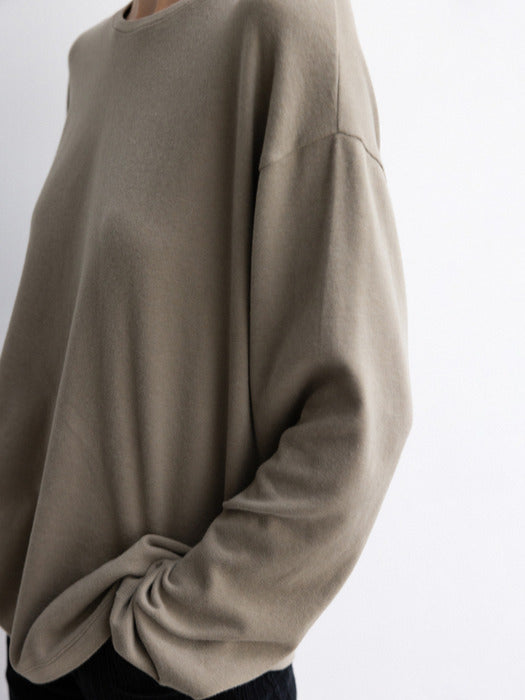 [moia] peach t-shirt (ash khaki)