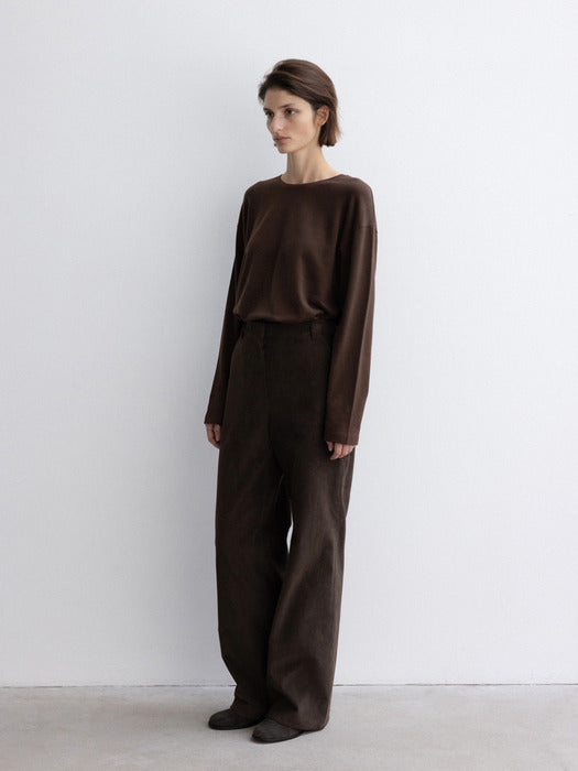 [moia] peach t-shirt (brown)