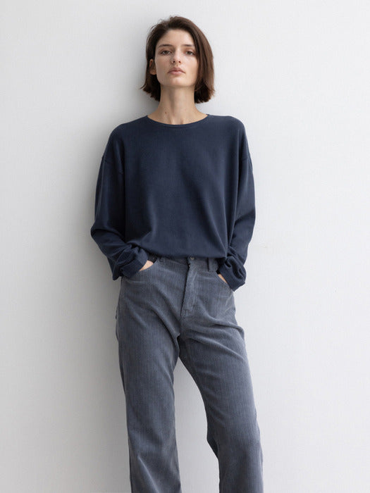 [moia] peach t-shirt (stormy blue)