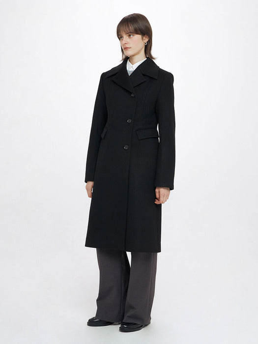 [raive] Single Line Coat in Black VW3WH026-10