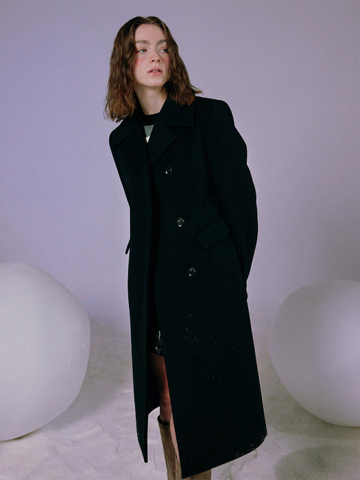 [raive] Single Line Coat in Black VW3WH026-10