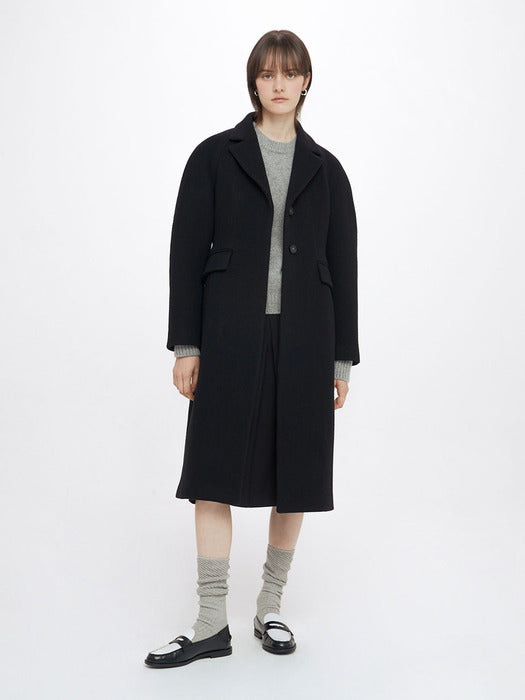 [raive] Hourglass Coat in Black VW3WH027-10