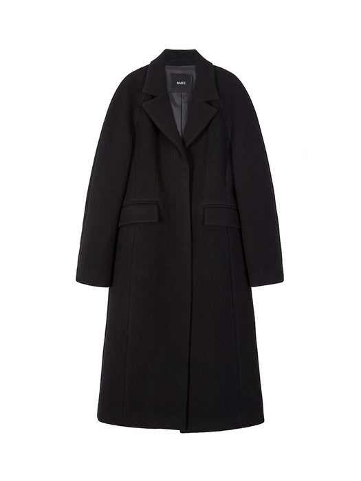 [raive] Hourglass Coat in Black VW3WH027-10