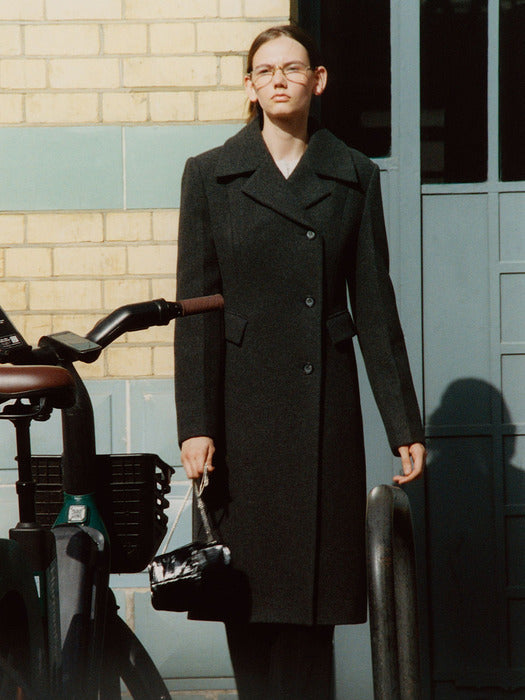 [raive] Single Line Coat in M/Grey VW3WH026-1F