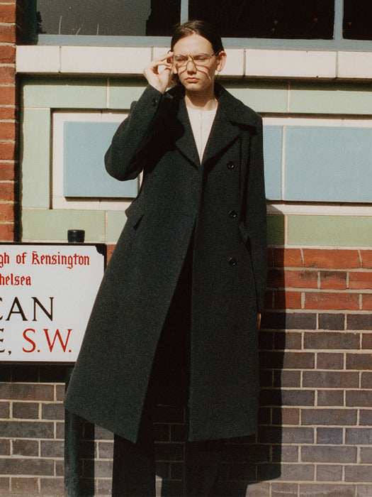 [raive] Single Line Coat in M/Grey VW3WH026-1F