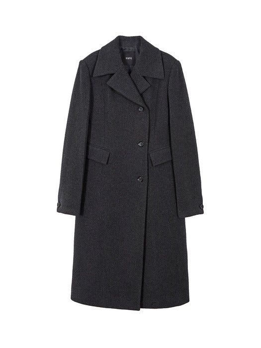 [raive] Single Line Coat in M/Grey VW3WH026-1F