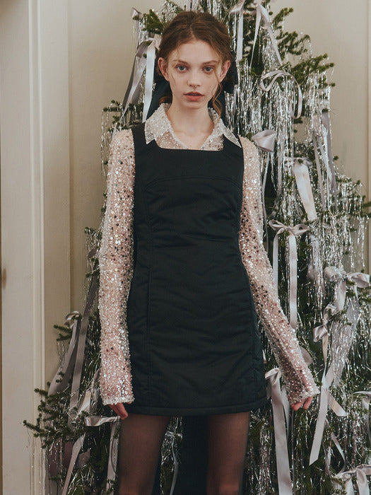 [raive] Padding Mini Onepiece in Black VW3WO310-10