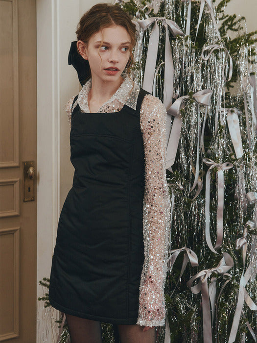 [raive] Padding Mini Onepiece in Black VW3WO310-10