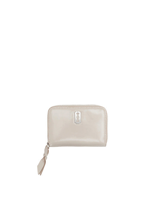 [vunque] Magpie Zipper Half Wallet (맥파이 지퍼 반지갑) Ivory