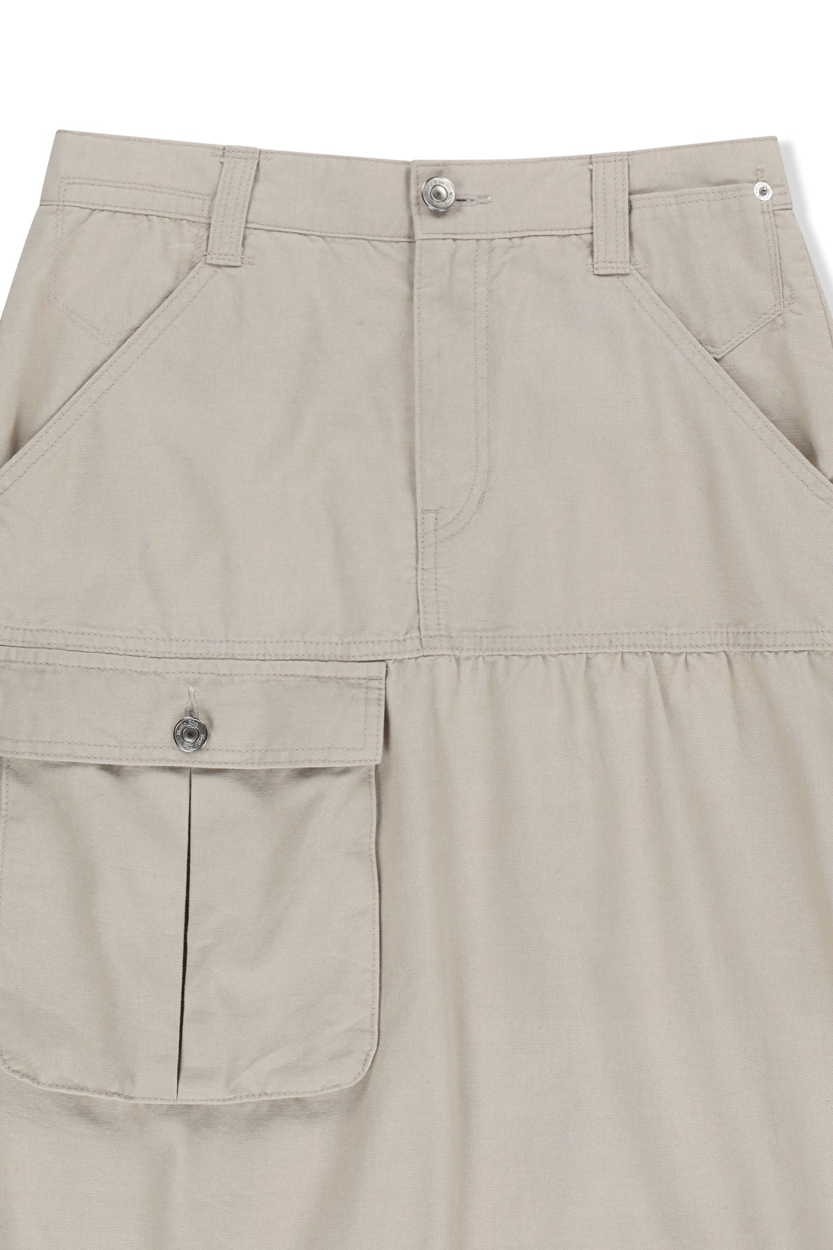 Matinkim Vintage Pocket Midi Skirt IN Light Beige