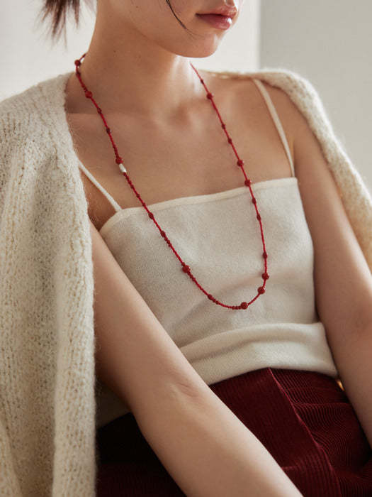 [moia] coral necklace