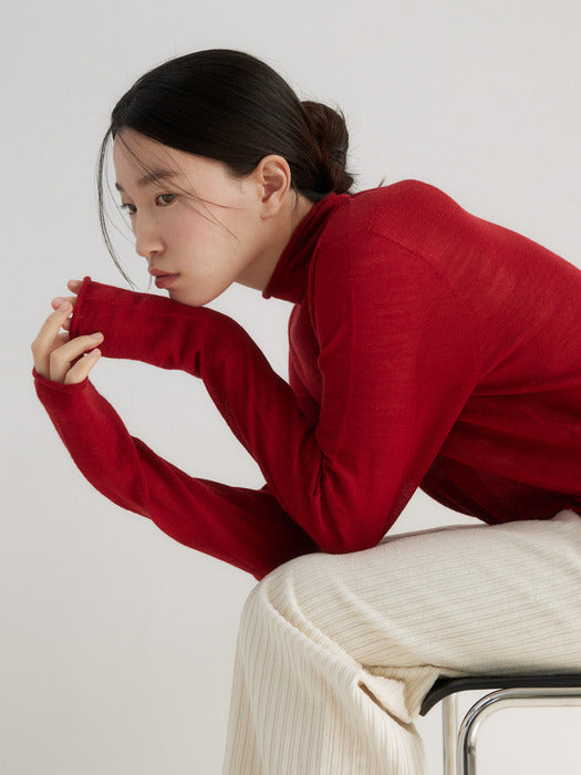 [moia] wholegarment turtleneck (red)
