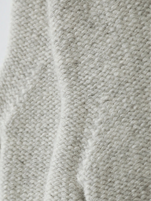 Alpaca knit mittens (Ash gray)