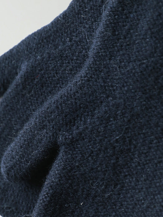 Nothing Written Alpaca knit mittens (Navy)