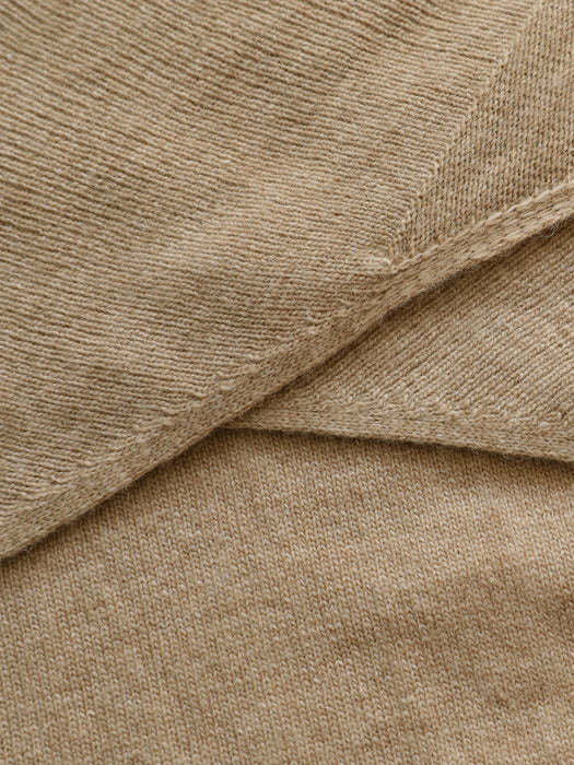 [nothing written] Triangle cashmere muffler (Camel)