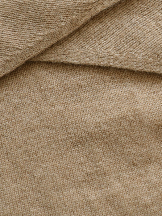 [nothing written] Triangle cashmere muffler (Camel)