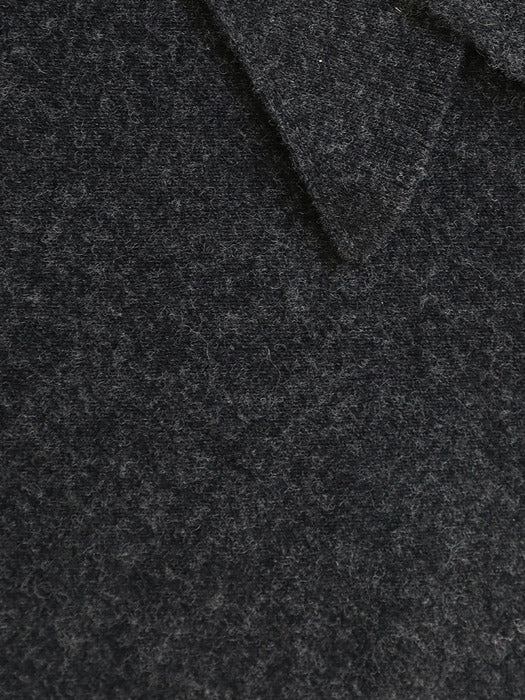 Nothing Written Triangle cashmere muffler (Charcoal)