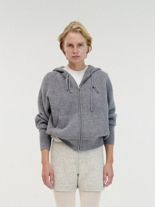 Knitted short pants (Ash gray)