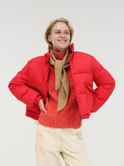 [nothing written] Tella cropped puffer jacket (Red)