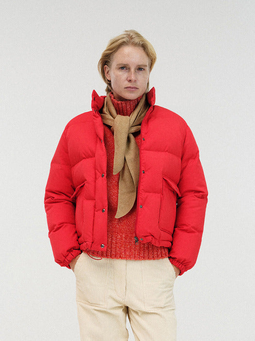 [nothing written] Tella cropped puffer jacket (Red)
