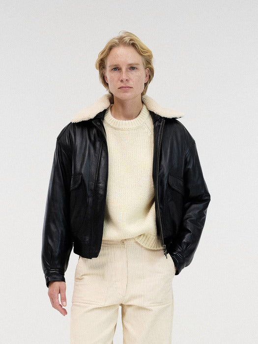 [nothing written] Classic G-1 flight jacket (Black)
