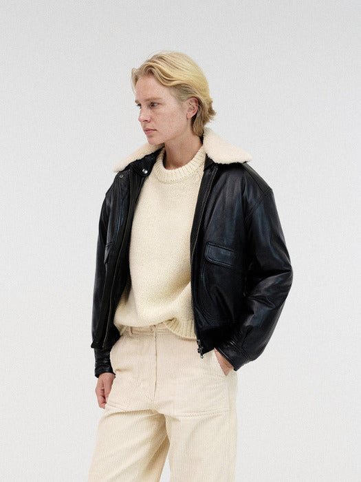 [nothing written] Classic G-1 flight jacket (Black)