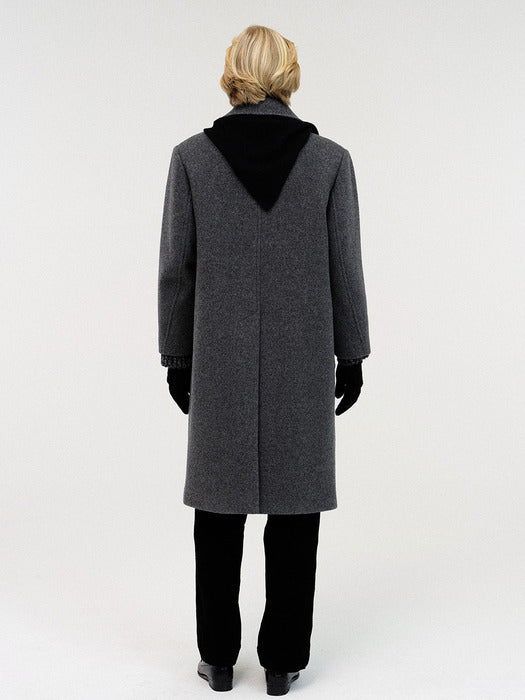 [nothing written] Rohmer long wool coat (Dark gray)