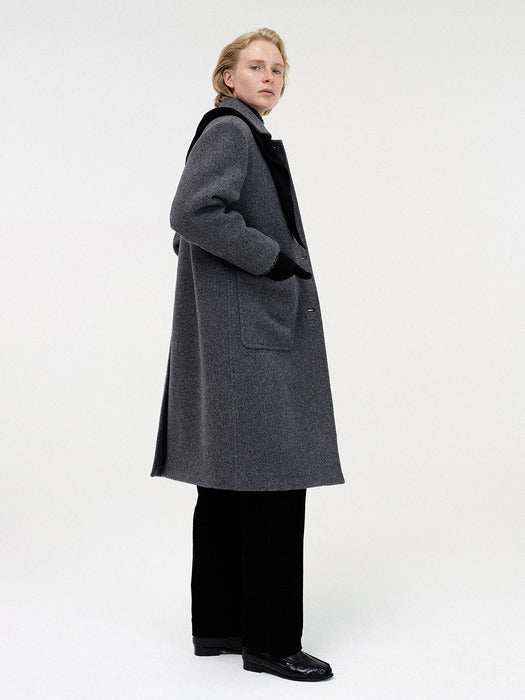 [nothing written] Rohmer long wool coat (Dark gray)
