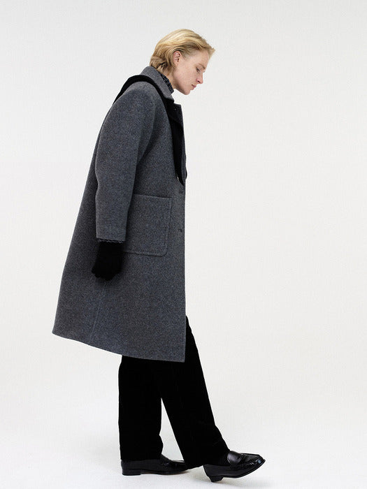 [nothing written] Rohmer long wool coat (Dark gray)