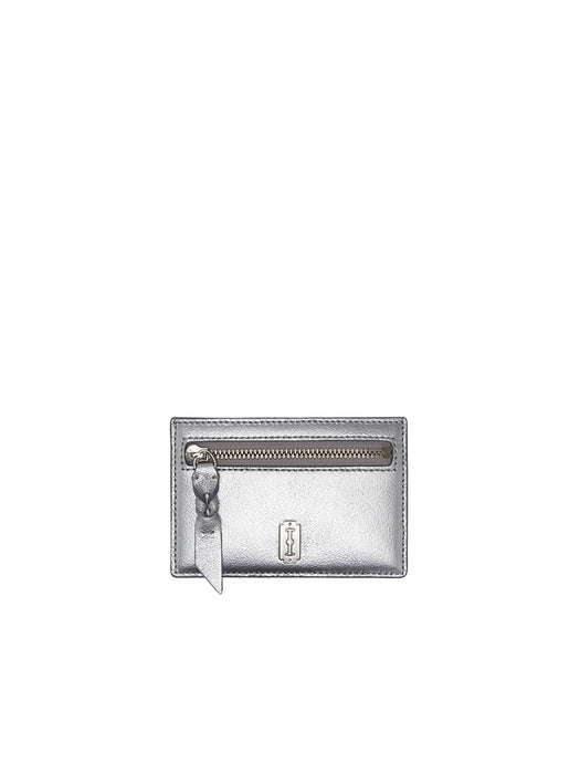 [vunque] Silver Perfec Zipper Card Holder