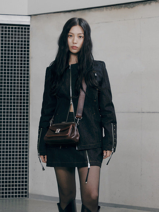 [vunque] [GoMinSi PICK] Occam Doux Cargo Frame Shoulder S Brown