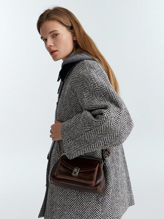 [vunque] [GoMinSi PICK] Occam Doux Cargo Frame Shoulder S Brown