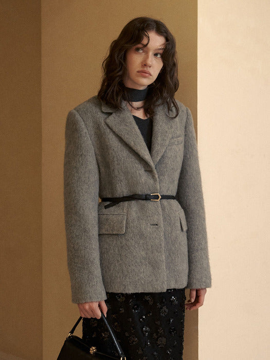 [loeuvre] Wool Blended Single Breasted Jacket SW3WJ441-12