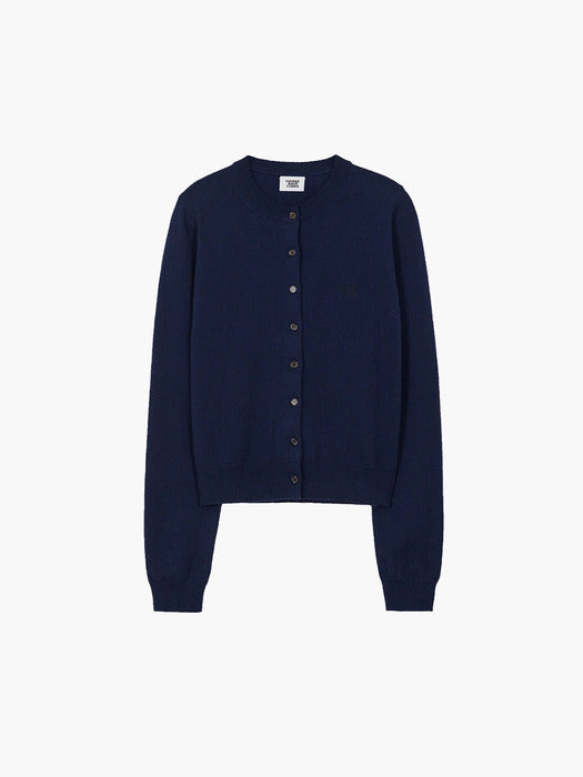 CREW NECK CARDIGAN_navy
