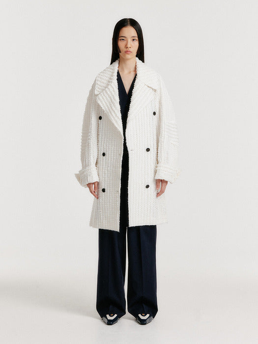 Eenk Yeather Pea Coat - White