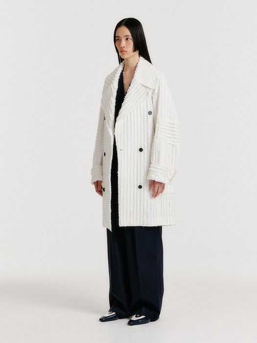 Eenk Yeather Pea Coat - White